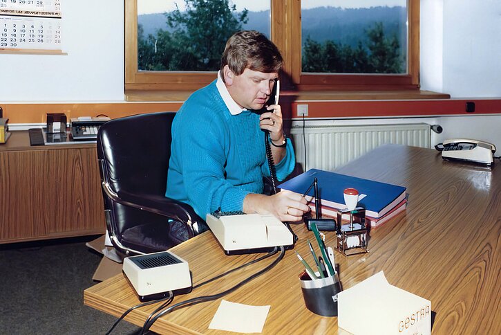 1986 – Heribert Laußer bei der Arbeit